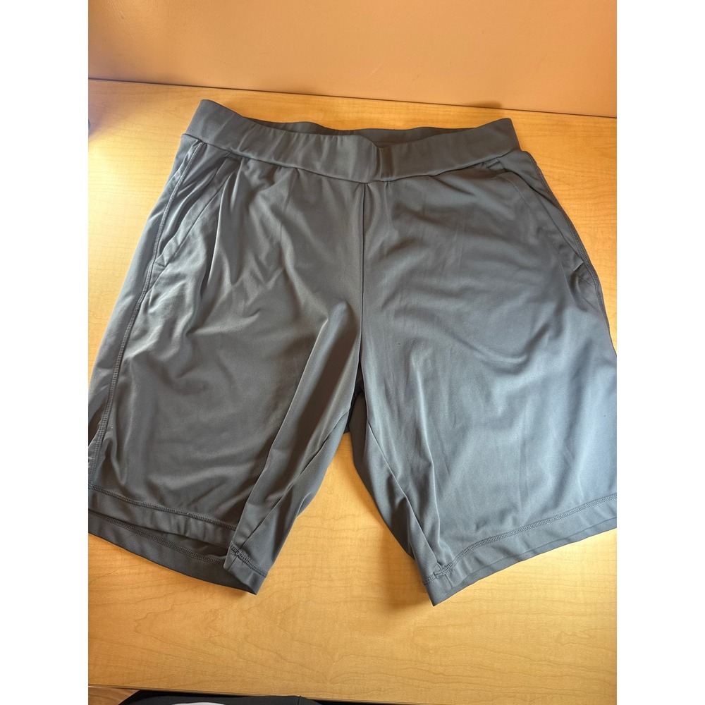 32 Degrees Cool Mens Athletic Shorts Gray Elastic Waist Drawstring Size Large
